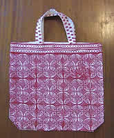 Hand blocked fabric bag